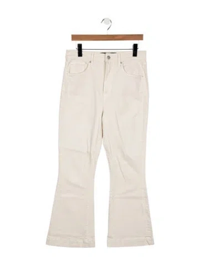 Pre-owned Veronica Beard High-rise Flared Jeans In Neutral