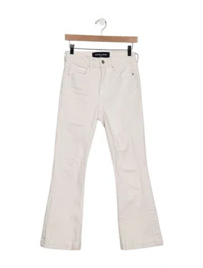 Pre-owned Veronica Beard High-rise Flared Jeans In Neutral