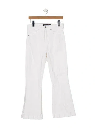 Pre-owned Veronica Beard High-rise Flared Jeans In Neutrals