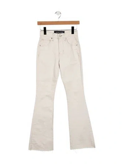 Pre-owned Veronica Beard High-rise Flared Jeans In Neutrals