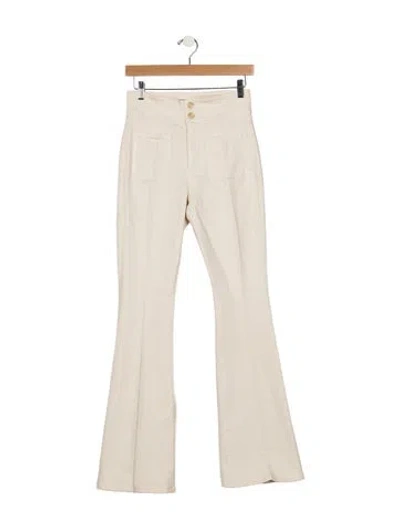 Pre-owned Veronica Beard High-rise Flared Jeans In Neutrals