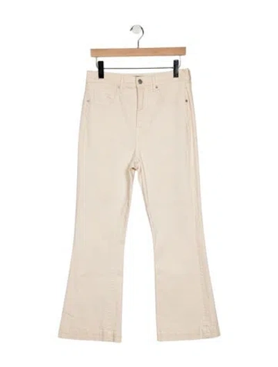 Pre-owned Veronica Beard High-rise Flared Jeans In Neutrals