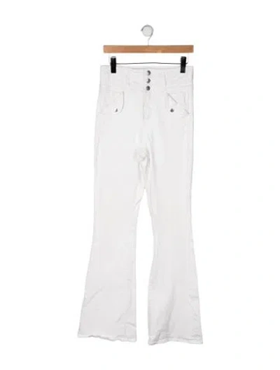 Pre-owned Veronica Beard High-rise Flared Jeans In Neutrals