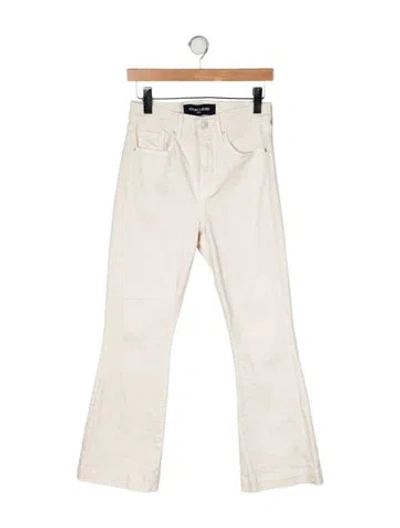 Pre-owned Veronica Beard High-rise Flared Jeans In Neutrals