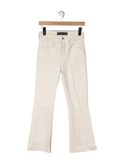Pre-owned Veronica Beard High-rise Flared Jeans In Neutrals