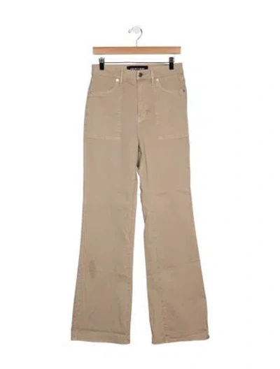 Pre-owned Veronica Beard High-rise Flared Jeans In Neutrals