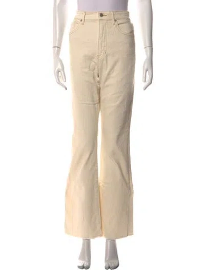 Pre-owned Veronica Beard High-rise Flared Jeans In Neutrals
