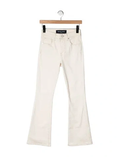 Pre-owned Veronica Beard High-rise Flared Jeans In Neutrals