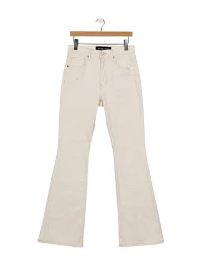 Pre-owned Veronica Beard High-rise Flared Jeans In Neutrals