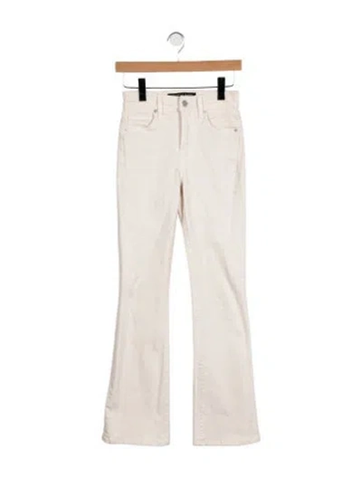 Pre-owned Veronica Beard High-rise Flared Jeans In Neutrals