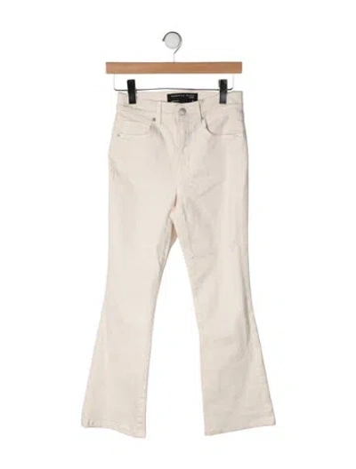 Pre-owned Veronica Beard High-rise Flared Jeans In Neutrals