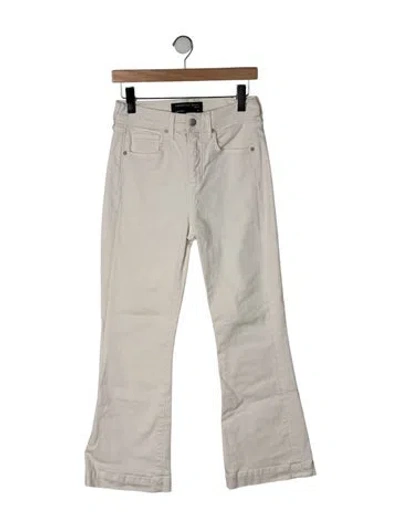 Pre-owned Veronica Beard High-rise Flared Jeans In Neutrals