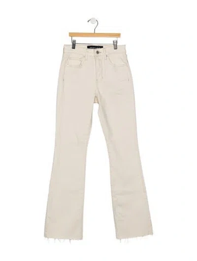 Pre-owned Veronica Beard High-rise Flared Jeans In Neutrals