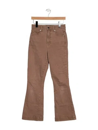 Pre-owned Veronica Beard High-rise Flared Jeans In Neutrals