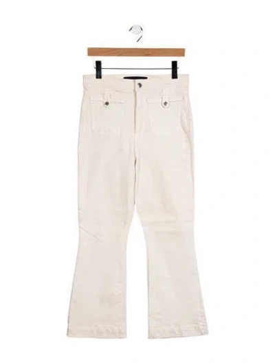 Pre-owned Veronica Beard High-rise Flared Jeans In Neutrals