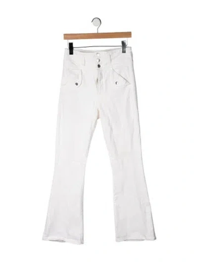 Pre-owned Veronica Beard High-rise Flared Jeans In Neutrals