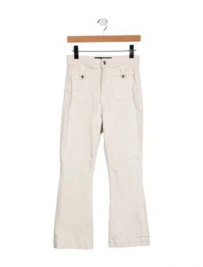 Pre-owned Veronica Beard High-rise Flared Jeans In Neutrals