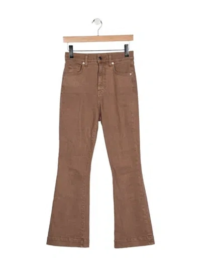 Pre-owned Veronica Beard High-rise Flared Jeans In Orange