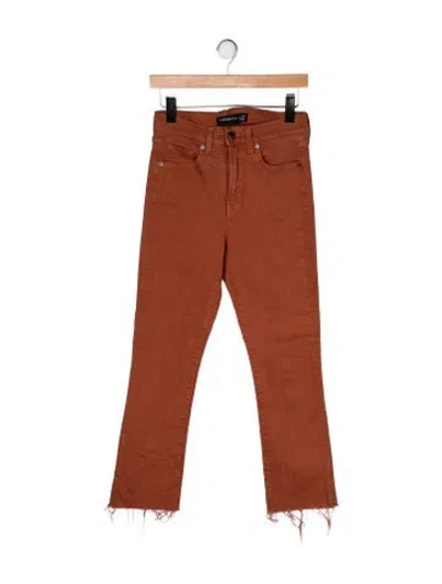 Pre-owned Veronica Beard High-rise Flared Jeans In Orange