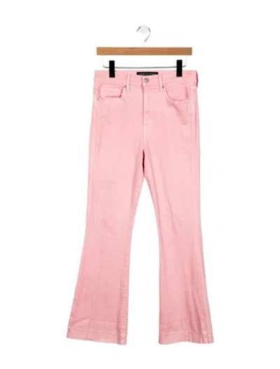 Pre-owned Veronica Beard High-rise Flared Jeans In Pink