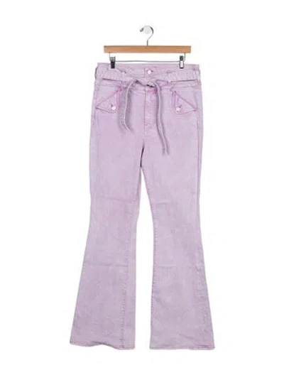 Pre-owned Veronica Beard High-rise Flared Jeans In Purple