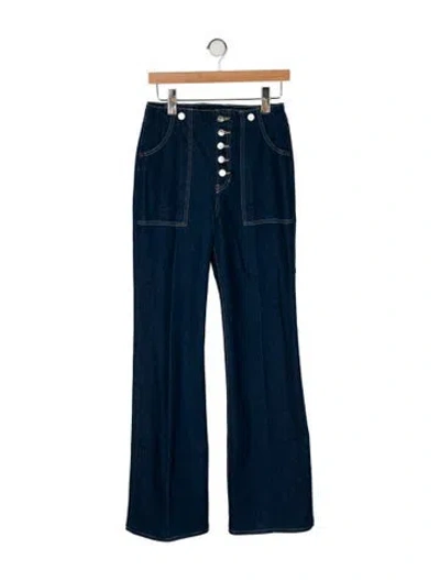 Pre-owned Veronica Beard High-rise Flared Jeans W/ Tags In Blue