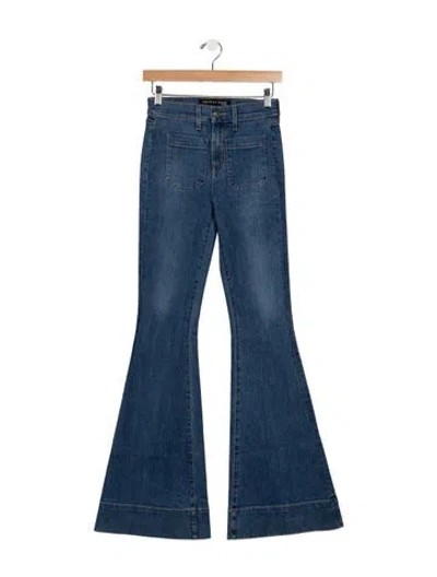 Pre-owned Veronica Beard High-rise Flared Jeans W/ Tags In Blue