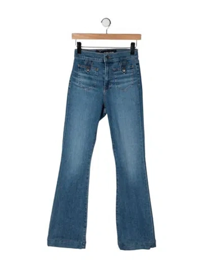 Pre-owned Veronica Beard High-rise Flared Jeans W/ Tags In Blue