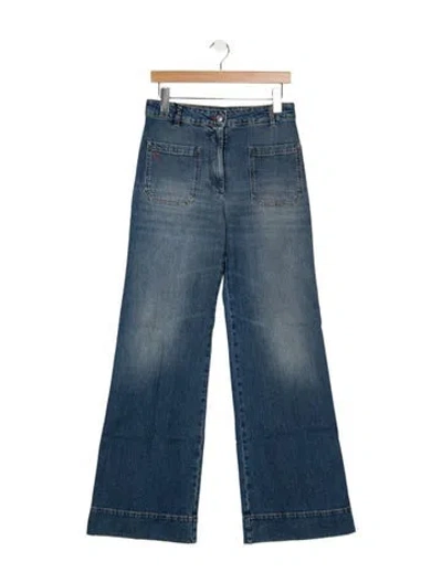 Pre-owned Veronica Beard High-rise Flared Jeans W/ Tags In Blue