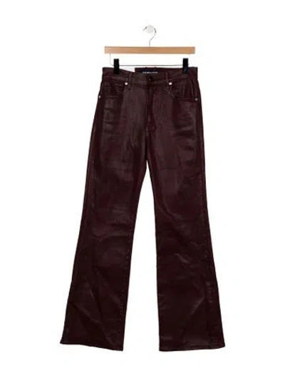 Pre-owned Veronica Beard High-rise Flared Jeans W/ Tags In Burgundy