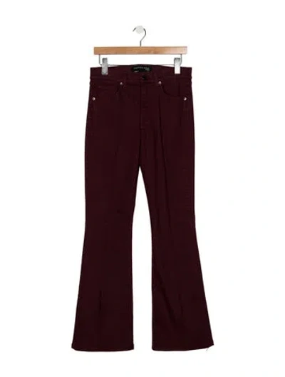 Pre-owned Veronica Beard High-rise Flared Jeans W/ Tags In Burgundy