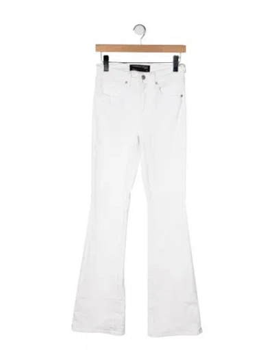 Pre-owned Veronica Beard High-rise Flared Jeans W/ Tags In White