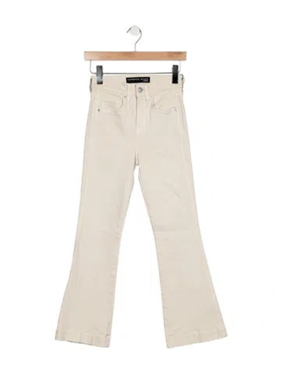 Pre-owned Veronica Beard High-rise Flared Jeans W/ Tags In White