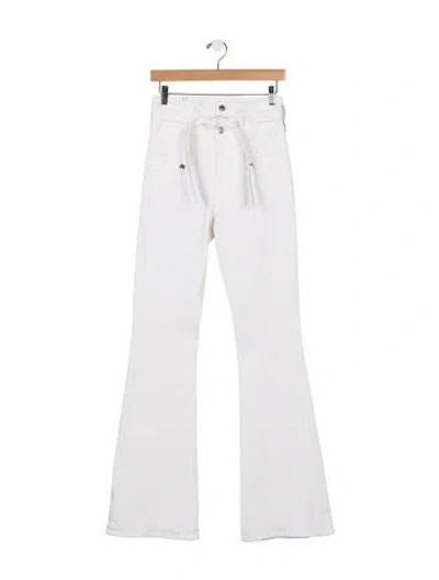 Pre-owned Veronica Beard High-rise Flared Jeans W/ Tags In White