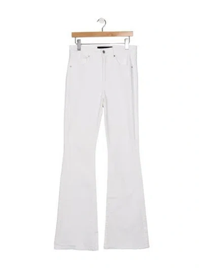 Pre-owned Veronica Beard High-rise Flared Jeans W/ Tags In White