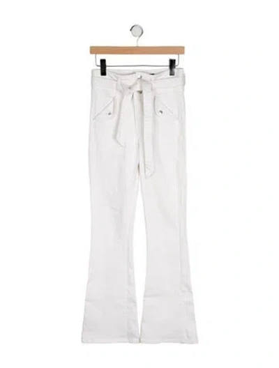 Pre-owned Veronica Beard High-rise Flared Jeans In White