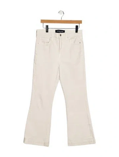 Pre-owned Veronica Beard High-rise Flared Jeans In White