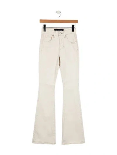 Pre-owned Veronica Beard High-rise Flared Jeans In White