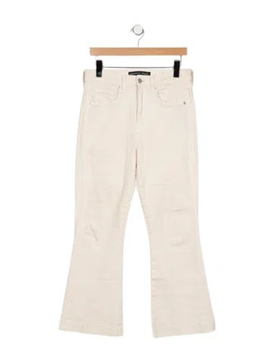 Pre-owned Veronica Beard High-rise Flared Jeans In White