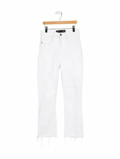 Pre-owned Veronica Beard High-rise Flared Jeans In White