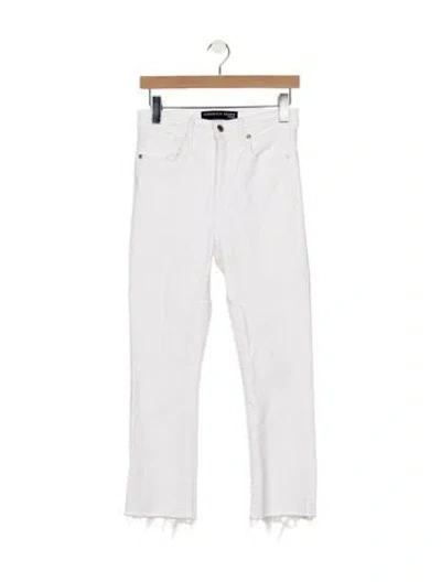 Pre-owned Veronica Beard High-rise Flared Jeans In White