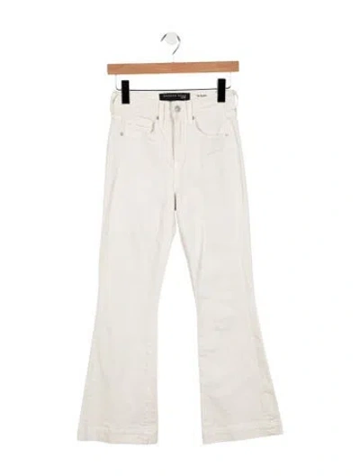 Pre-owned Veronica Beard High-rise Flared Jeans In White