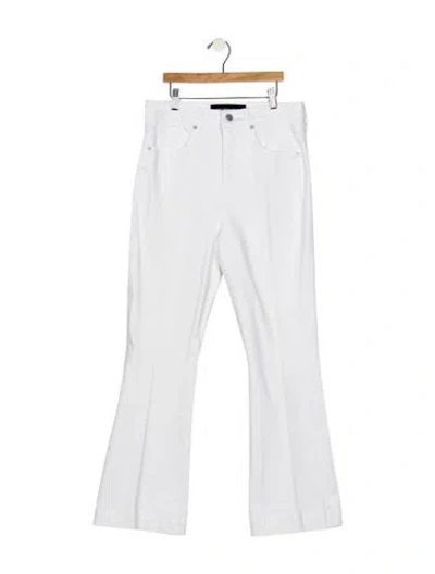 Pre-owned Veronica Beard High-rise Flared Jeans In White