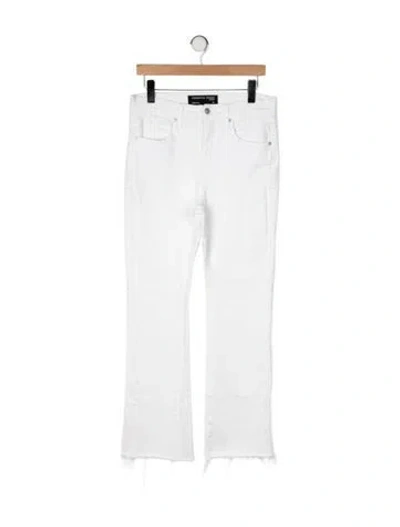 Pre-owned Veronica Beard High-rise Flared Jeans In White