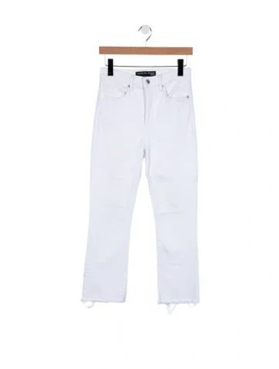 Pre-owned Veronica Beard High-rise Flared Jeans In White
