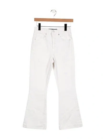 Pre-owned Veronica Beard High-rise Flared Jeans In White