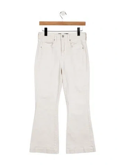 Pre-owned Veronica Beard High-rise Flared Jeans In White