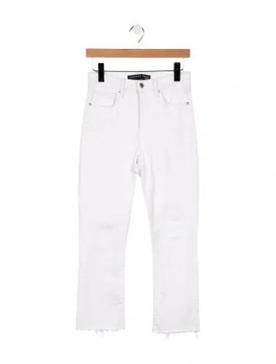 Pre-owned Veronica Beard High-rise Flared Jeans In White