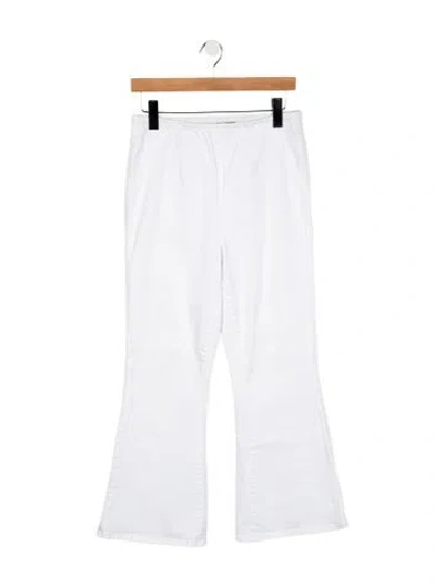 Pre-owned Veronica Beard High-rise Flared Jeans In White
