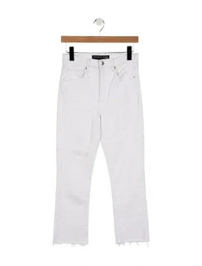 Pre-owned Veronica Beard High-rise Flared Jeans In White